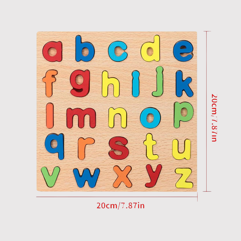 Wooden Lowercase Alphabet Puzzle | Small Letters Learning Toy