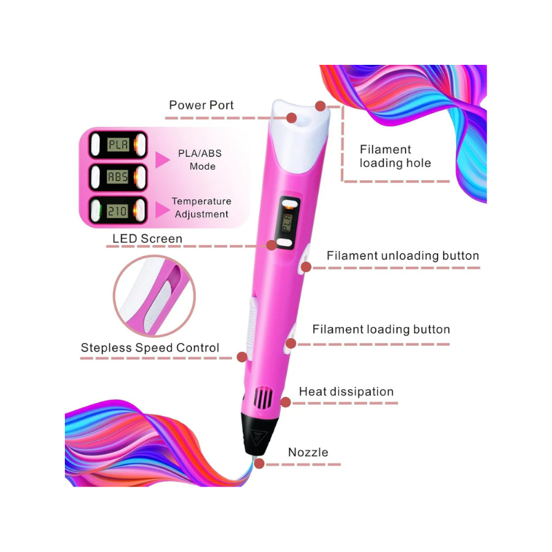 3D Pen Drawing Toy | Creative Art Pen with Filaments