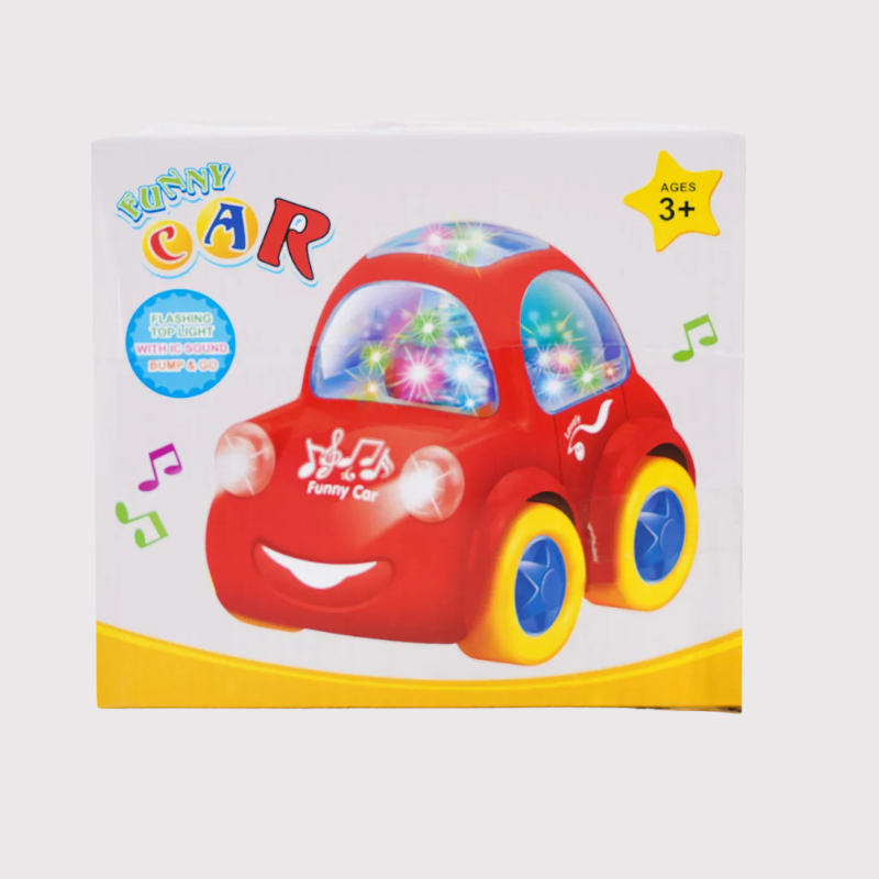 Funny Car Toy with Lights & Music | Bump & Go Action