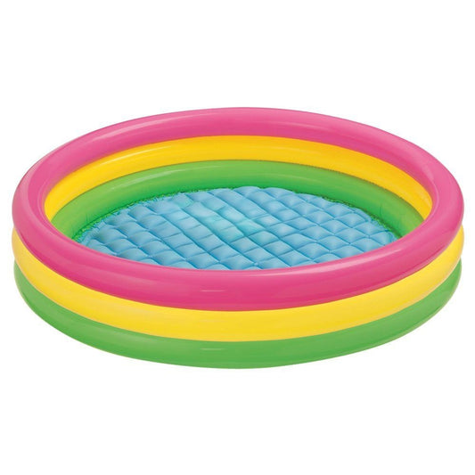Intex Wet Set Collection Kids Pool – 3-Ring Inflatable Pool (4 Feet x 10") | Age 2+