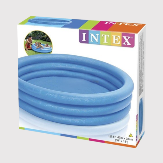 Intex Pool – Large 3-Ring Inflatable Kids Pool with Cushioned Floor | (5 Feet x 13")