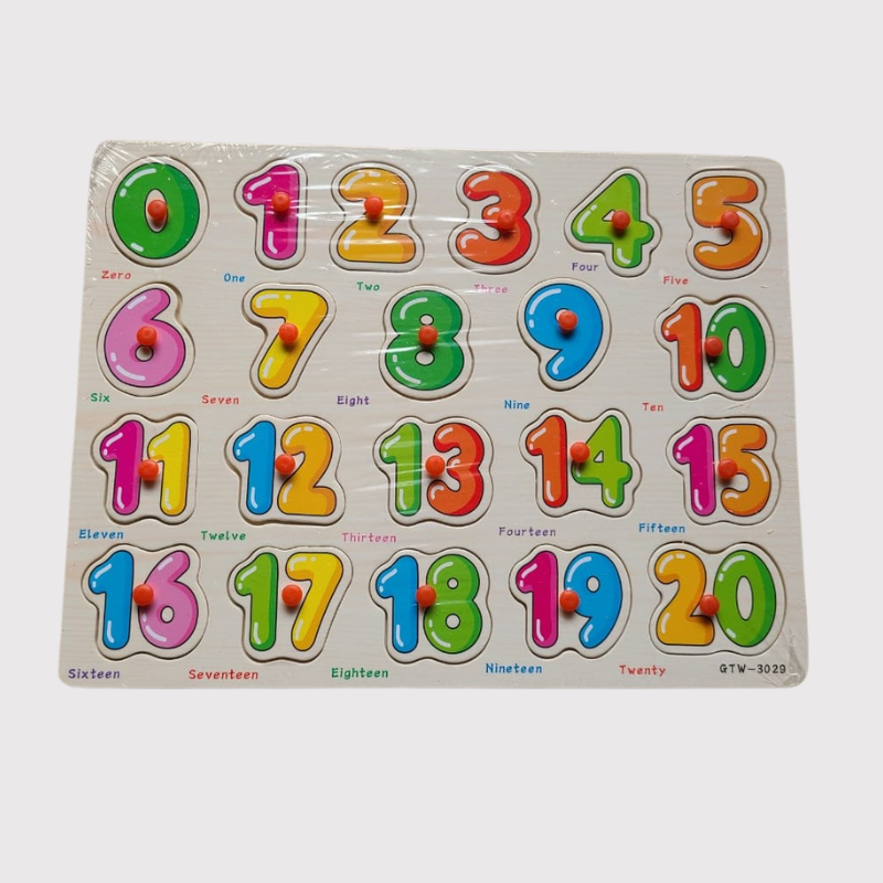 Wooden Number Puzzle 0-20 | Educational Learning Toy for Kids