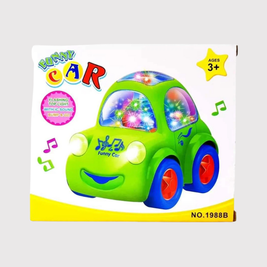 Funny Car Toy with Lights & Music | Bump & Go Action