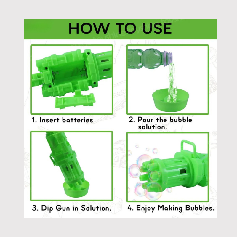 Bubble Machine Gun Toy | Fun Outdoor Play for Kids