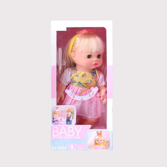 Baby Doll Toy with Accessories | Cute Blonde Doll Set