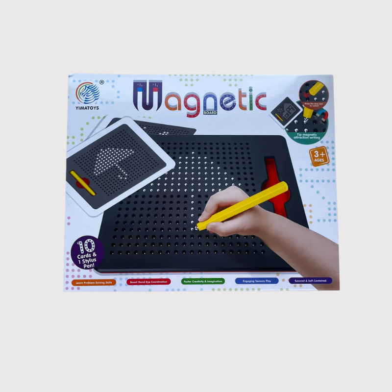 Magnetic Drawing Board for Kids - Creative Learning Toy with 10 Cards