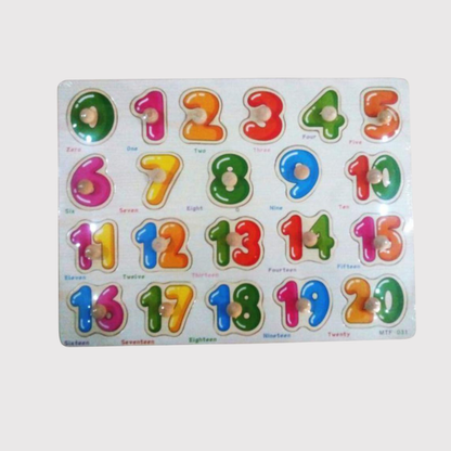 Wooden Number Puzzle 0-20 | Educational Learning Toy for Kids