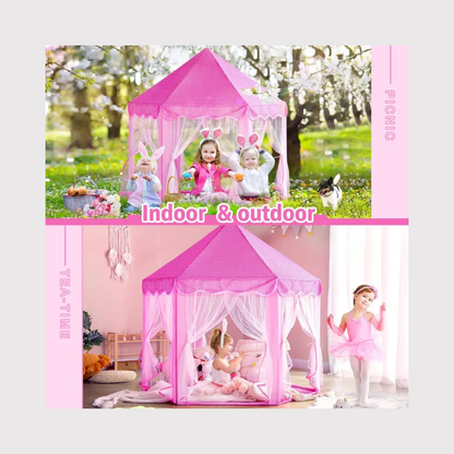 Pink Princess Castle Tent for Kids