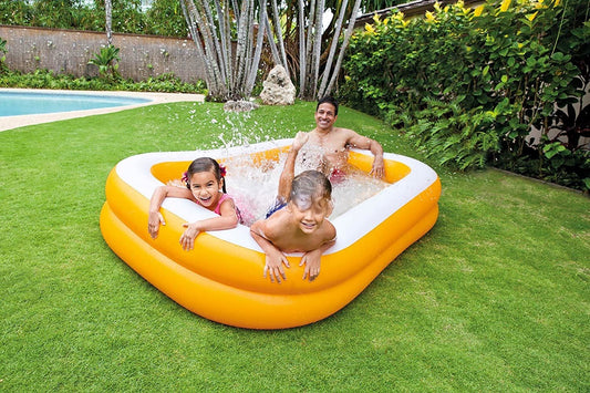 Intex Mandarin Family Pool – Large Inflatable Rectangular Pool | (7.5 Feet x 5 Feet x 18")